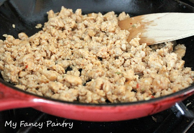 crumbled chicken sausage