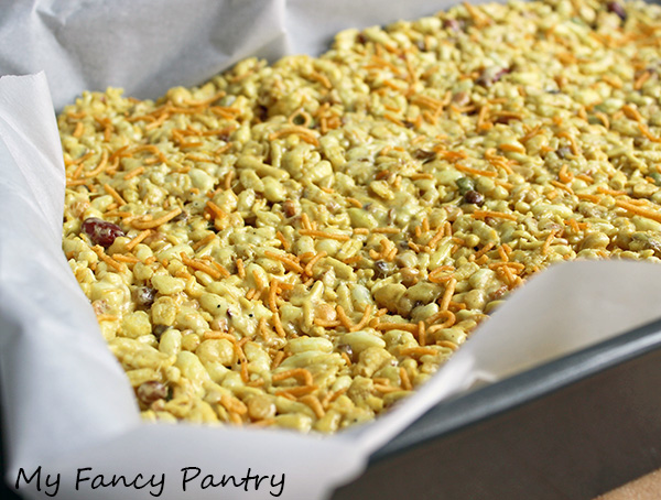 Indian Inspired Rice Krispie snack bars