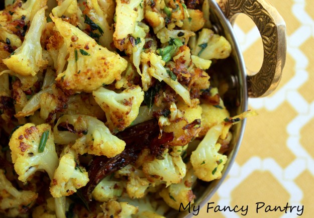 cauliflower fry, indian fried cauliflower