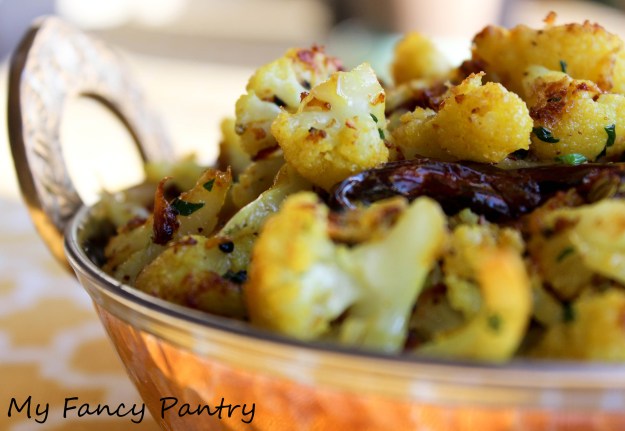 indian cauliflower, spiced cauliflower, cauliflower in mustard oil